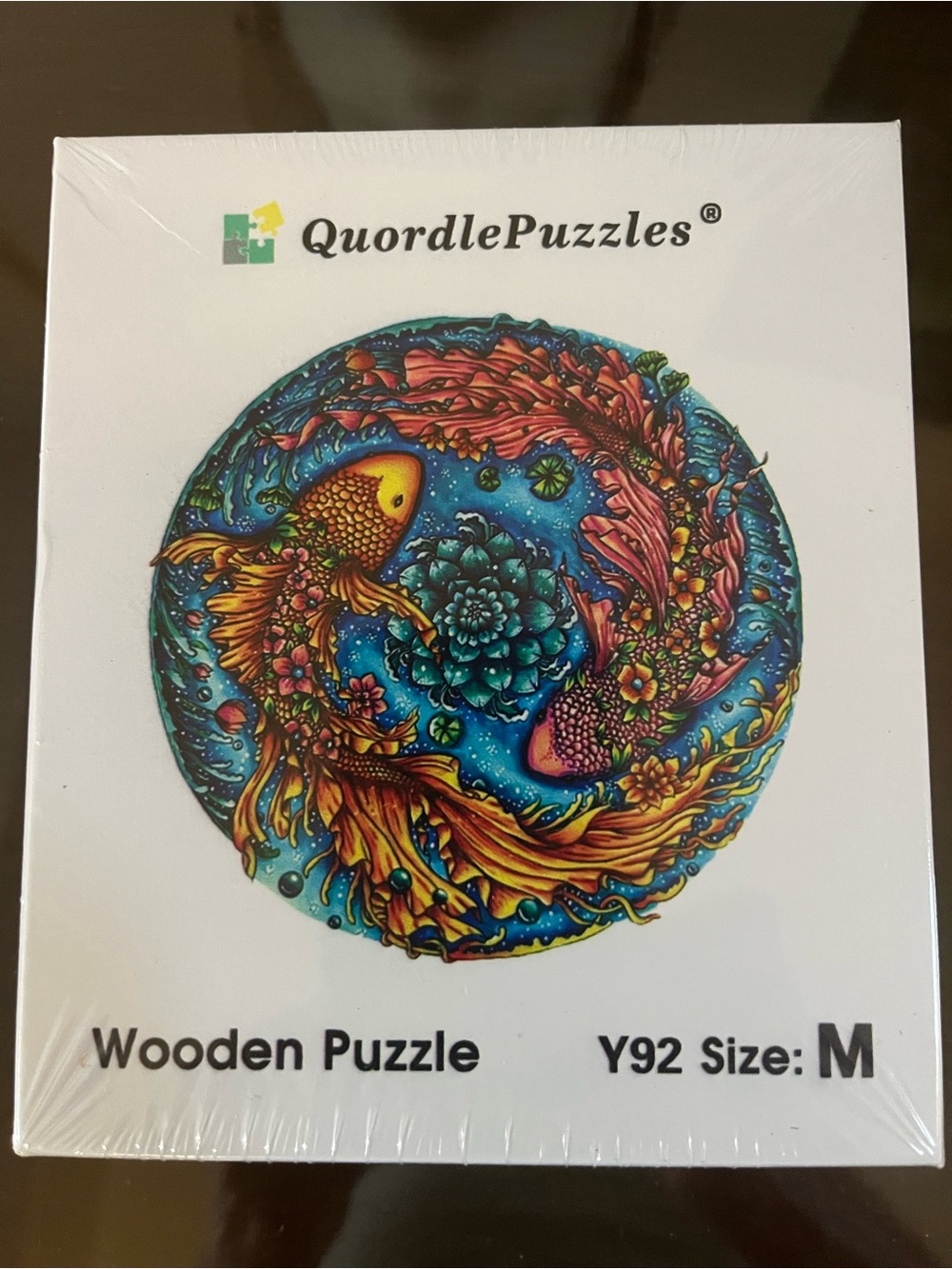 Blue & Orange Koi Wooden Wall Art Puzzle